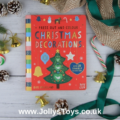 Press Out & Colour Christmas Decorations Activity Book